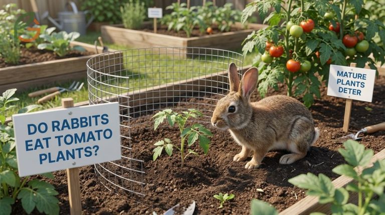 Do rabbits eat tomato plants guide showing how to bunny proof your garden with humane methods for healthy crops.