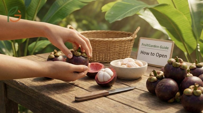 How to eat mangosteen requires a simple twist and press method to access sweet white segments.