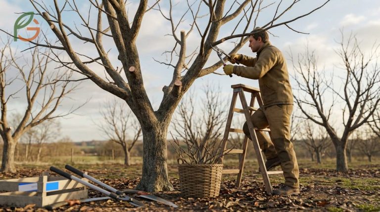 How to prune a mulberry tree during late winter dormancy to increase fruit yields by 40-60% on new growth.