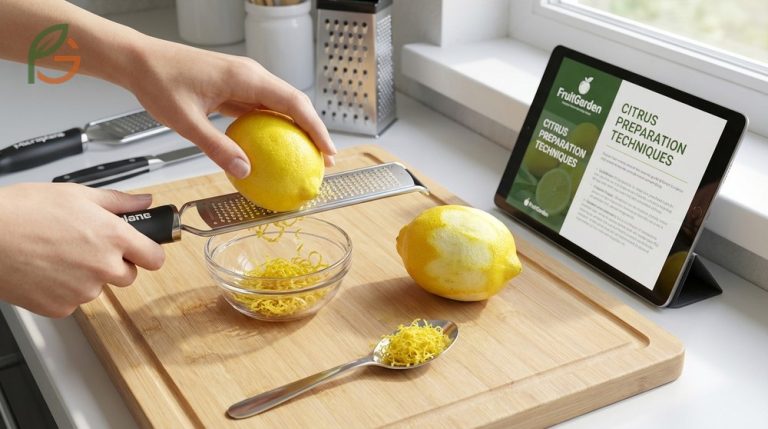How to zest a lemon by removing the thin yellow outer layer without the bitter white pith.