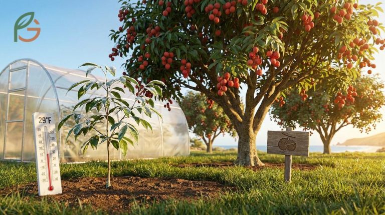Lychee tree hardiness zone guide covering USDA zones 10-11 requirements and frost tolerance for successful cultivation.
