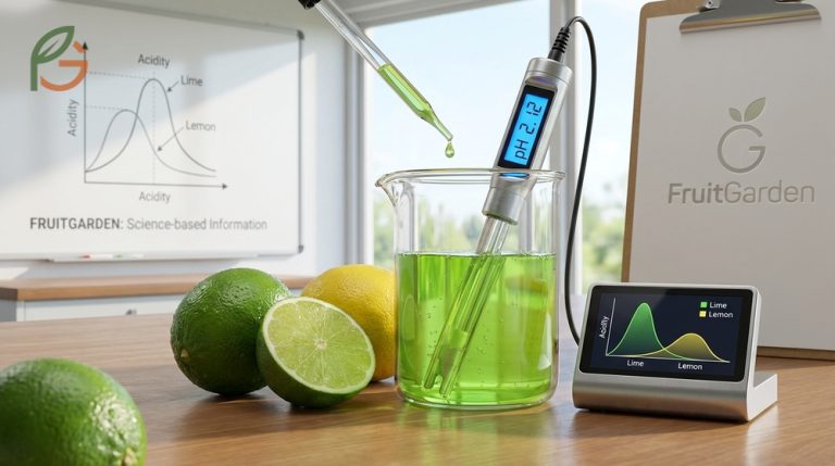 The pH of lime juice ranges between 2.0 and 2.35 making it one of the most acidic citrus fruits available.