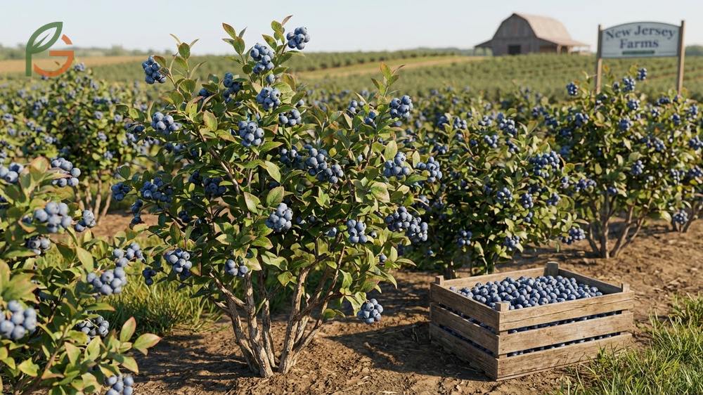 Blueberry tree or bush classification as Vaccinium shrubs with multiple woody stems rather than a single tree trunk.
