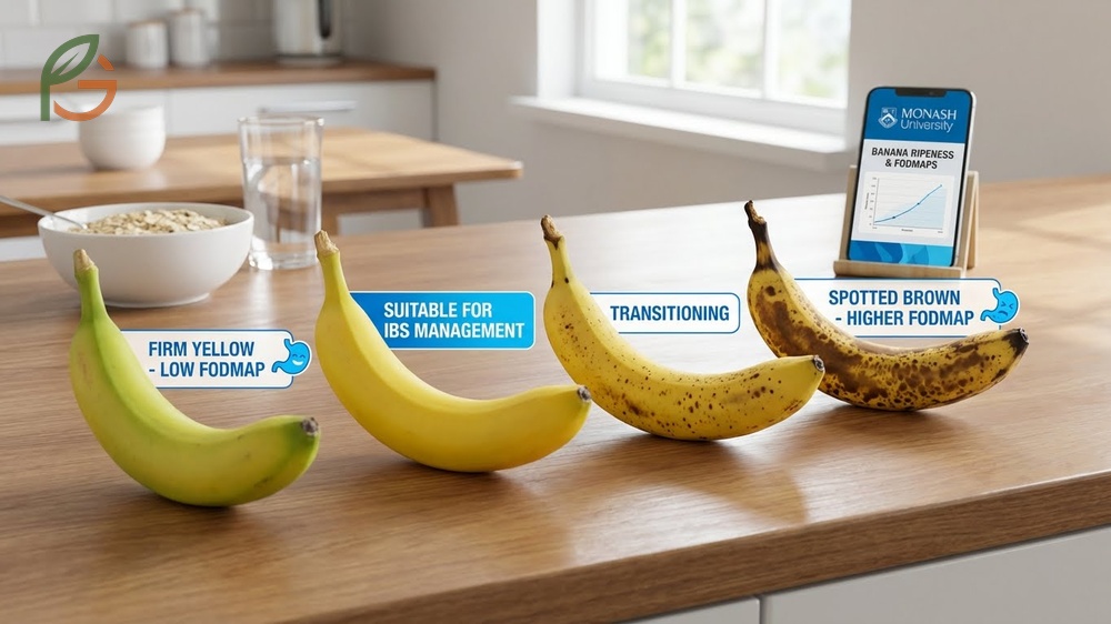 Low fodmap banana consumption depends on limiting portion sizes to prevent bloating and gas symptoms.