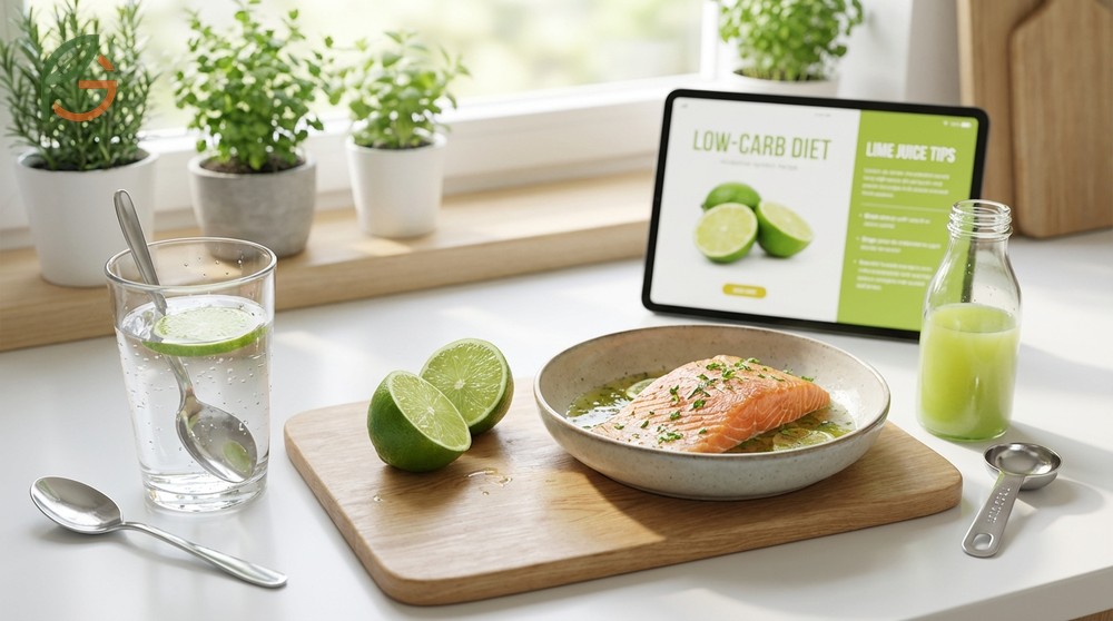 Using lime juice on low-carb diets for flavoring water or marinades without spiking blood sugar.