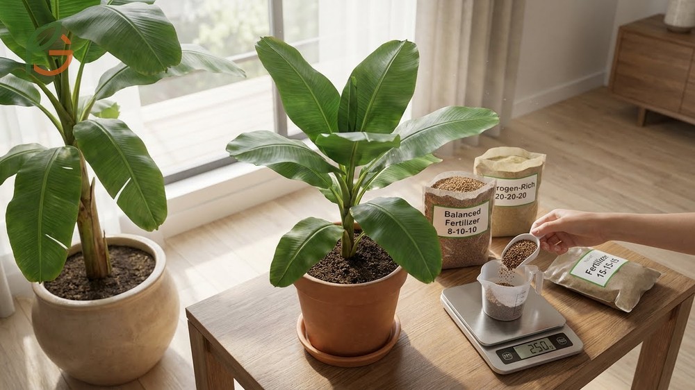 Fertilizer for indoor fruit trees using balanced NPK ratios to support vigorous leaf and fruit growth.