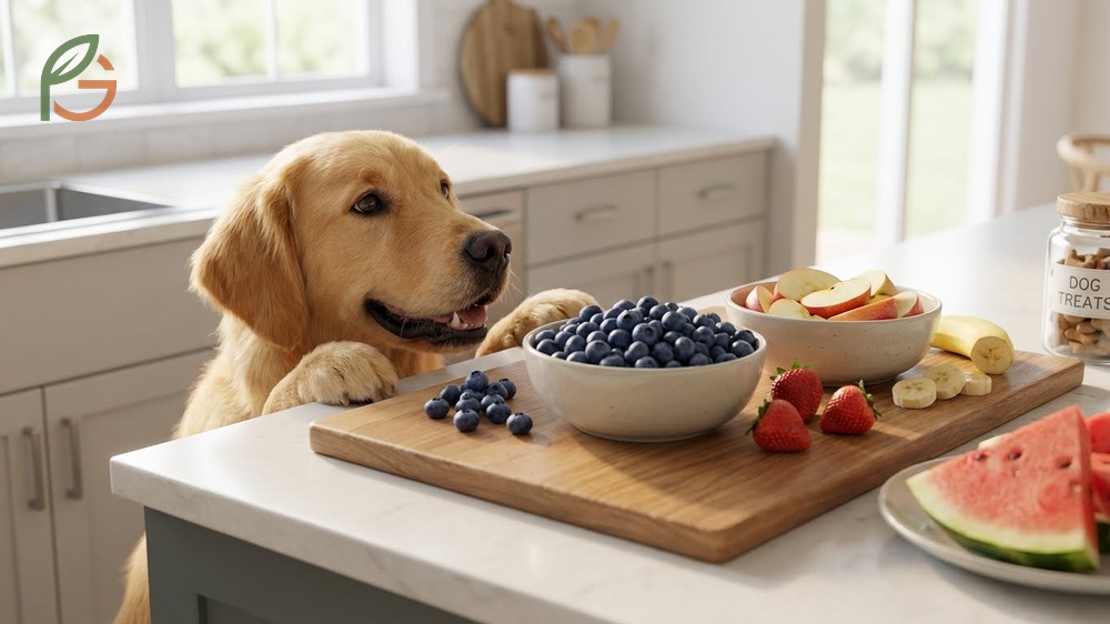 Fruits safe for dogs include apples without seeds and watermelon chunks for hydration and vitamins.