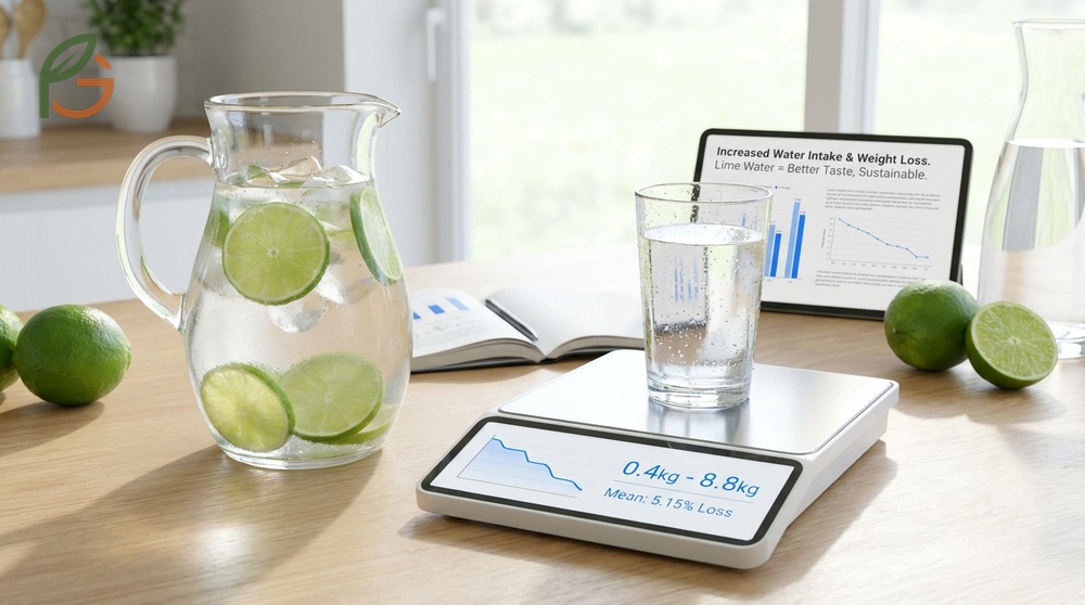 Lime water weight loss strategies improve drinking behavior and reduce daily caloric intake by replacing sugary sodas.