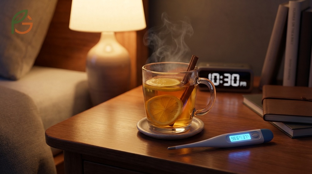 Warm lemon water before bed heated to 98 to 104 degrees Fahrenheit aids digestion better than cold water.