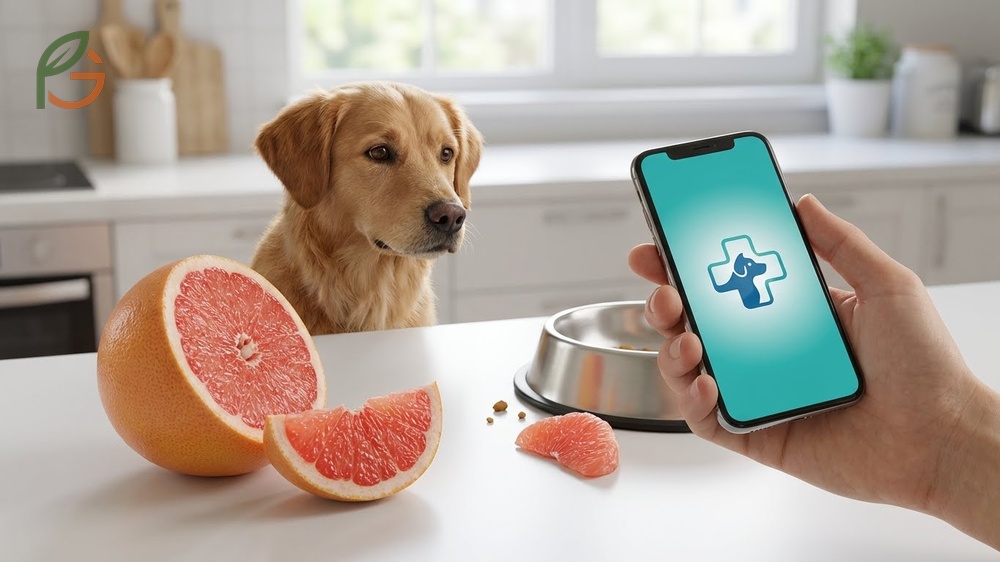 What to do if your dog ate grapefruit steps including removing food and contacting a veterinarian immediately.