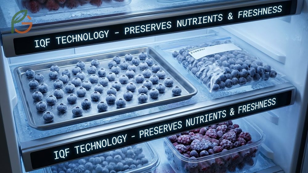 Freezing blueberries for long-term storage preserves nutrients and extends usability for up to 12 months.
