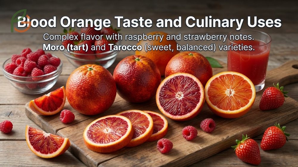 Oranges that are red inside culinary uses in salads and cocktails featuring raspberry notes and sweet tart flavor.