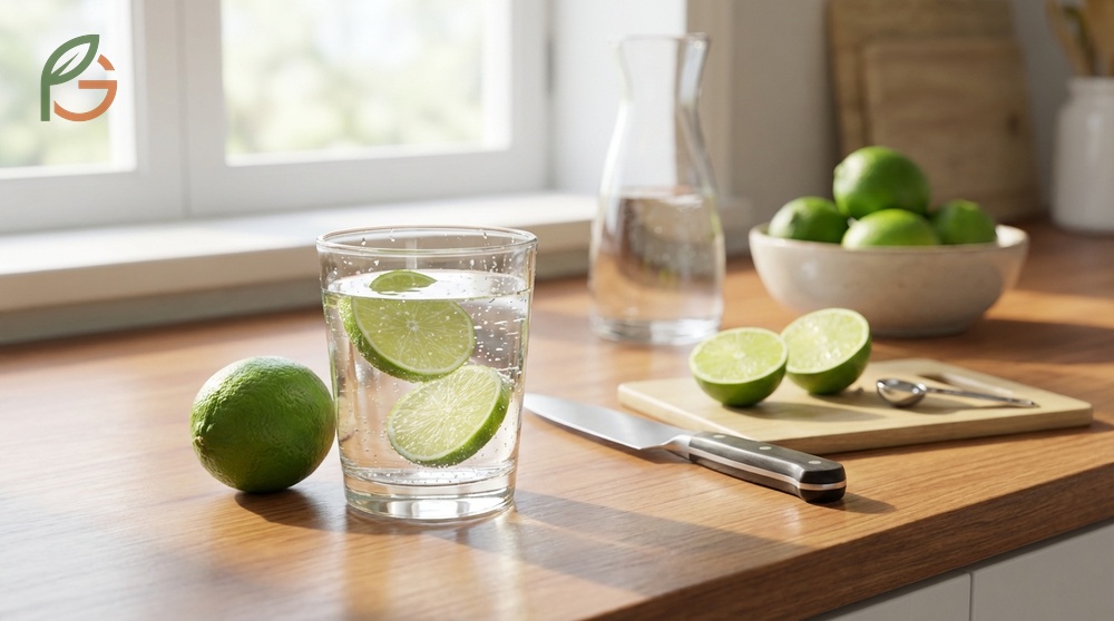 Drinking lime water prepared with one fresh lime in 16oz of water maximizes vitamin C intake without added sugar.