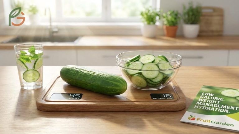 How many calories in a cucumber guide comparing serving sizes like 45 calories for a medium cucumber.
