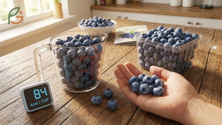 How many calories in blueberries typically average 57 calories per 100 grams for a low-calorie snack.