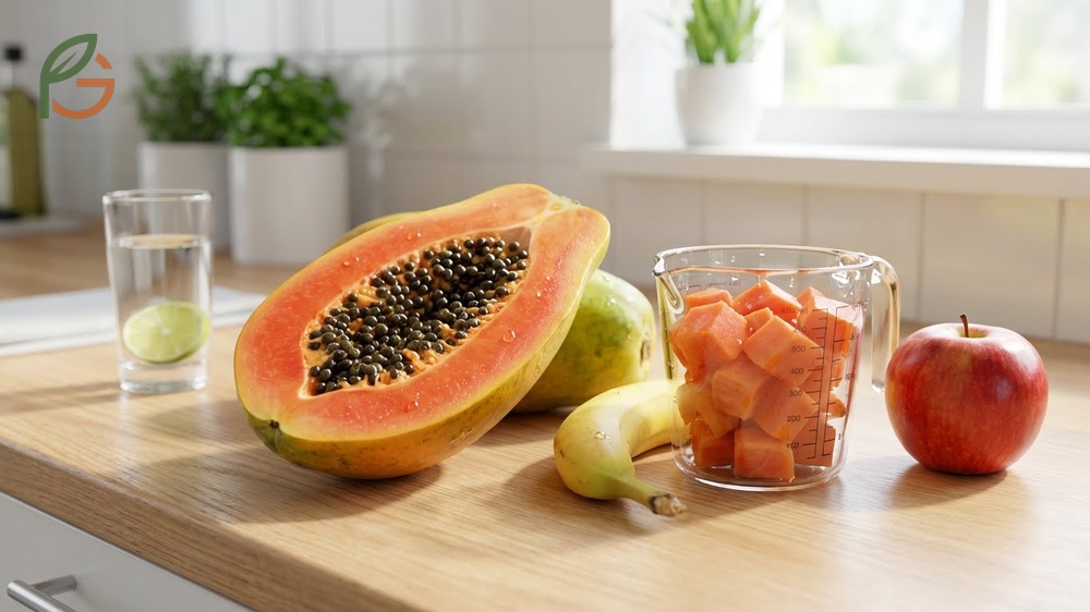 A 150g serving of fresh papaya containing only 62 calories making it an ideal fruit for weight management diets.