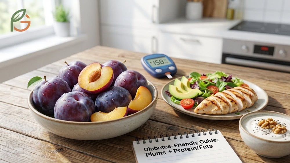 Plums diabetes friendly properties reducing HbA1c levels and improving insulin sensitivity naturally.