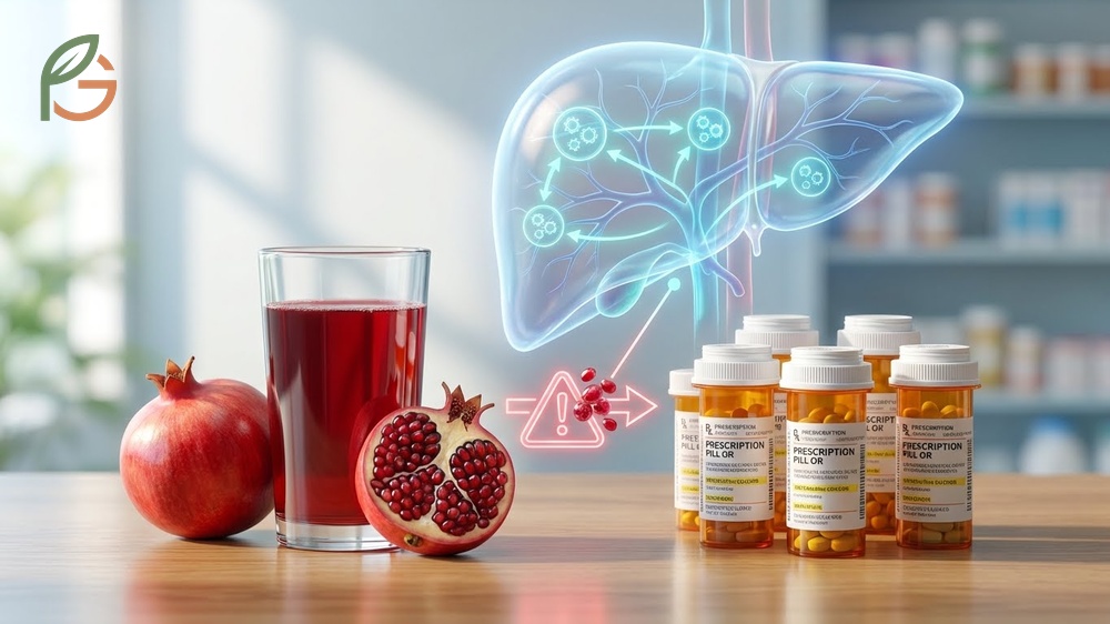 What medications does pomegranate juice interfere with like statins and blood pressure drugs.