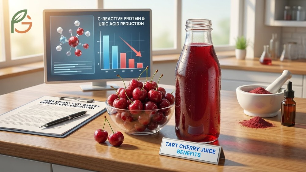 Tart cherry juice benefits come from high antioxidant levels that combat oxidative stress in the body.