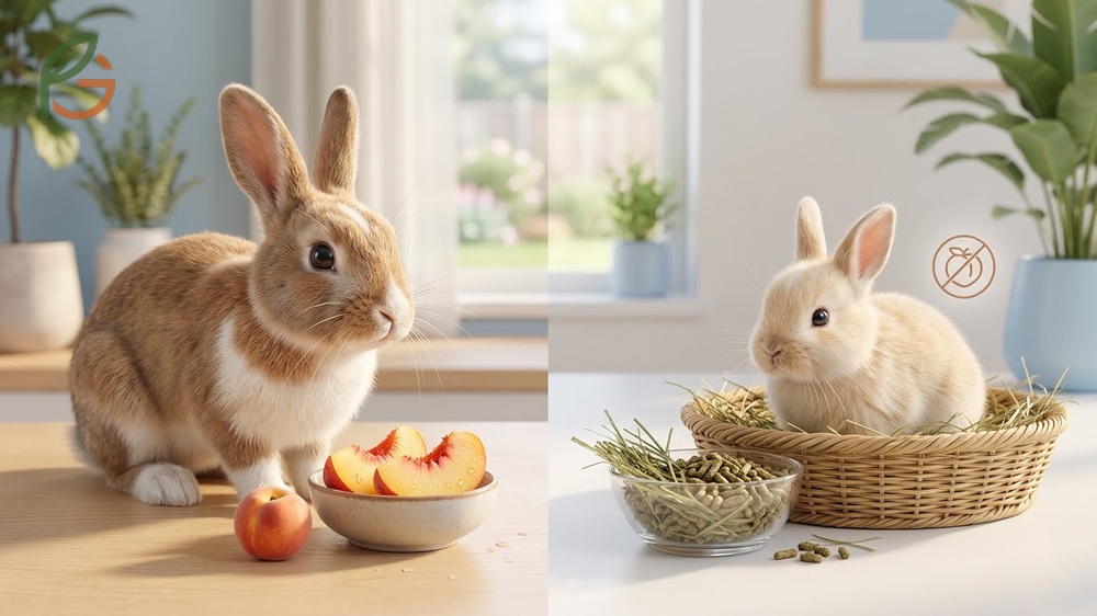 Can rabbits have peaches preparation steps removing pits and slicing into small half inch pieces.