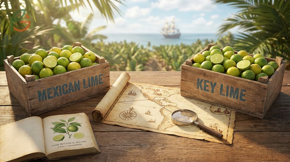 Mexican lime vs Key lime are regional names for Citrus aurantifolia which thrives in tropical climates above 28°F.