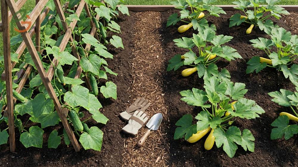 Can you plant cucumbers and squash together by managing shared vulnerabilities to pests like vine borers.