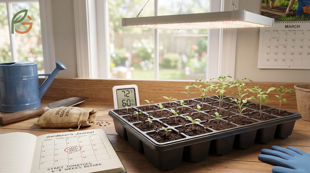 When should you plant tomatoes from seed involves starting indoor trays 6 to 8 weeks before the last frost.
