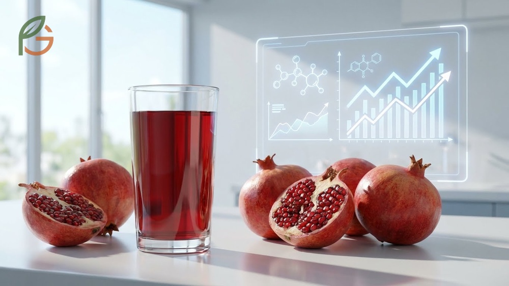 Pomegranate juice benefits reducing atherosclerotic lesion size by 44 percent.