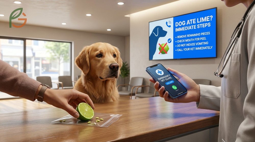 What to do if your dog eats lime involves removing the fruit immediately and contacting a vet for treatment guidance.