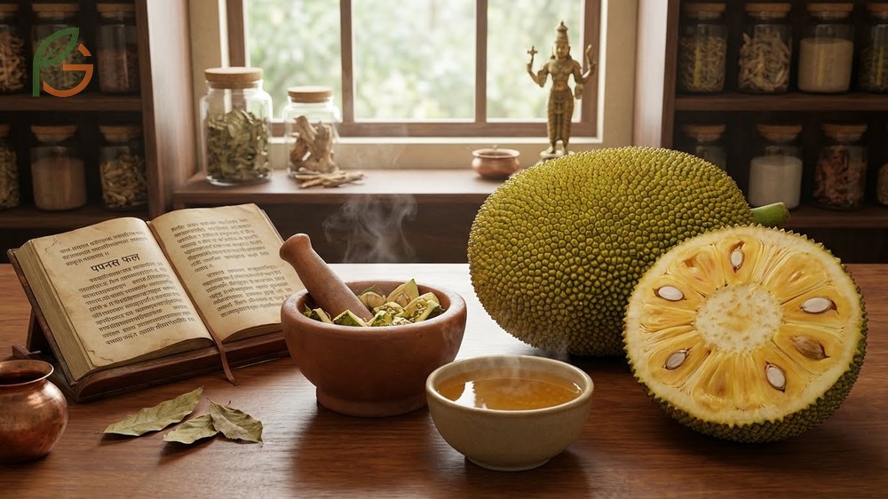 Ayurvedic benefits of jackfruit focus on strengthening digestive fire and balancing doshas using fruit and bark extracts.