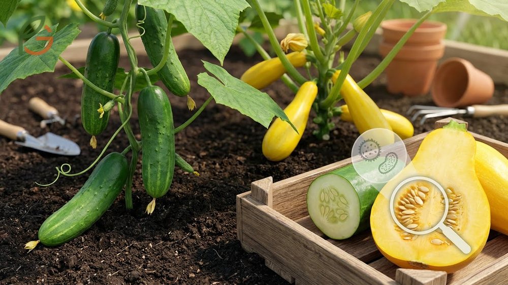 Can you plant cucumbers and squash together without cross pollination affecting the flavor of current season fruit.