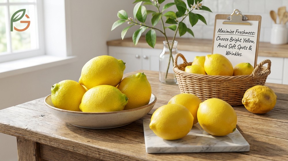 Maximize lemon freshness by selecting heavy fruits with smooth peels and avoiding those with soft spots.