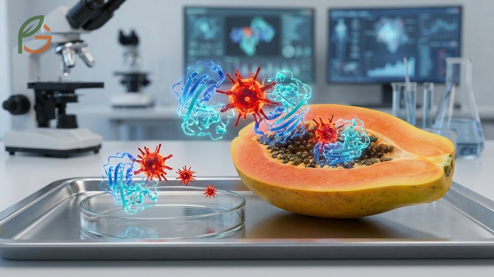 Proteolytic enzymes from papaya helping to reduce inflammation markers and support recovery from soft tissue injuries.