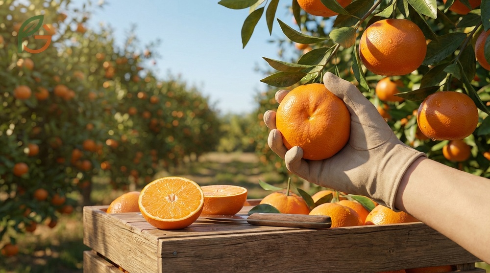 Tangerine picking season requires observing deep orange color and slight softness rather than just calendar dates.