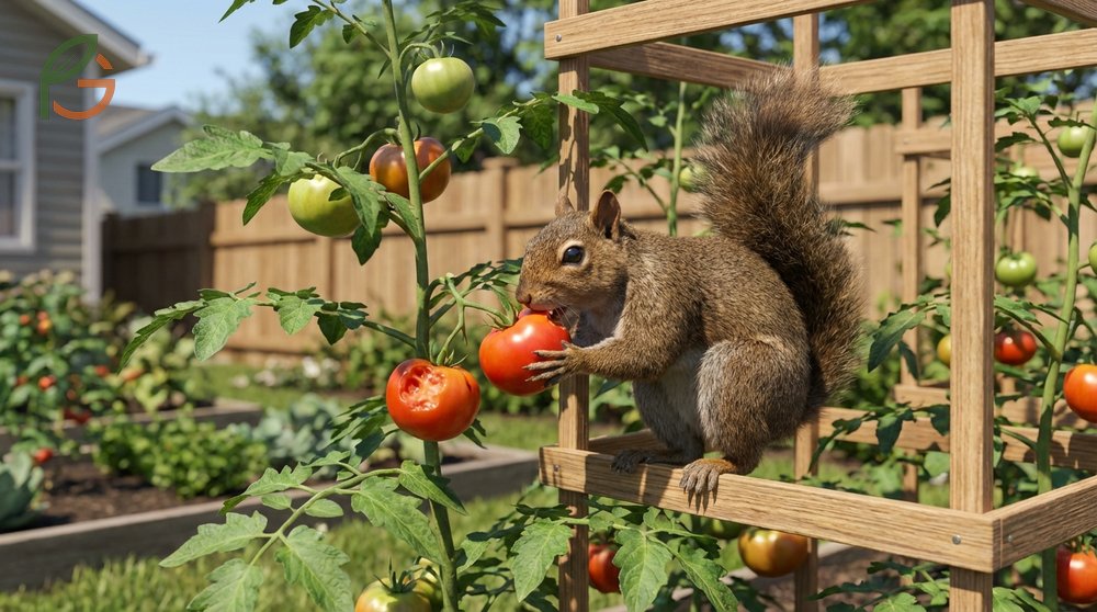 Will squirrels eat tomato plants risks increase significantly as fruits ripen and change color in urban gardens.