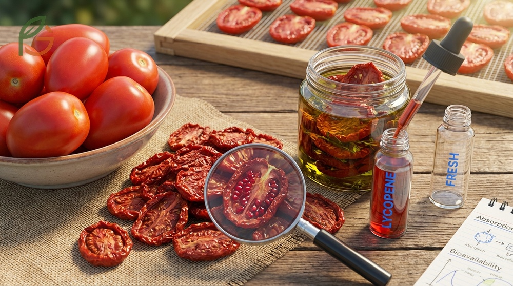 Are sun dried tomatoes healthy given they retain 90% of their lycopene content during the dehydration process.