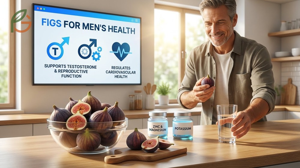 Benefits of figs for men include zinc and magnesium support for testosterone production.
