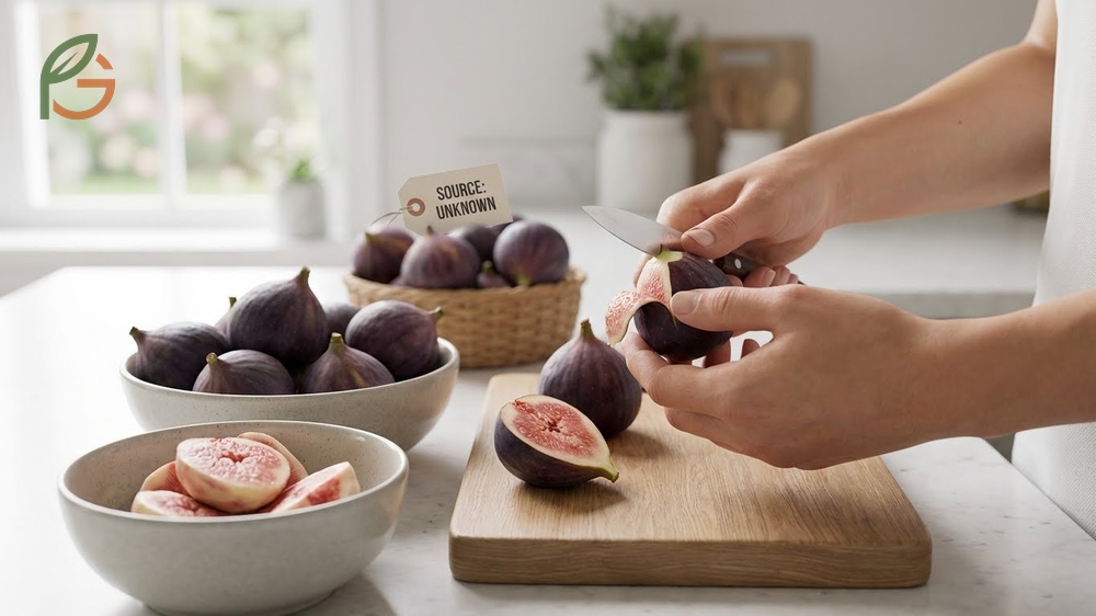 When to avoid fig skin illustrated by peeling figs for infants or those with digestive sensitivities.