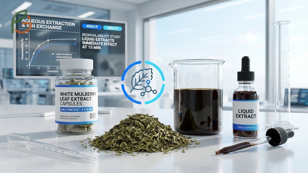 White mulberry leaf extract containing 5 percent DNJ concentration delivers optimal enzyme inhibition when taken 15 minutes before carbohydrate meals.