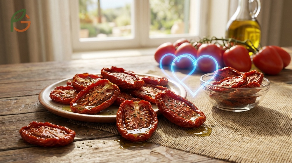 Are sun dried tomatoes healthy due to high lycopene levels that improve endothelial function and blood pressure.