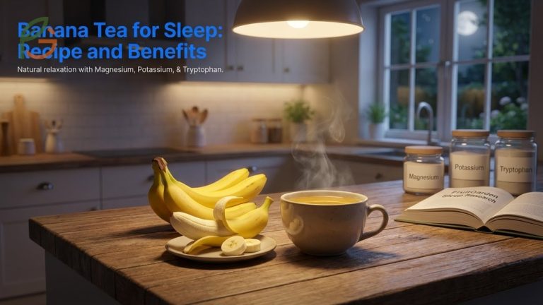 Banana tea for sleep benefits explained with details on magnesium and tryptophan for better relaxation.