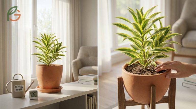 Dracaena lemon lime plant care involves maintaining temperatures of 65-80 degrees Fahrenheit and bright indirect light.