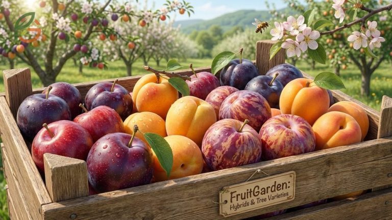 Plum and apricot fruit hybrids include pluots and apriums offering unique flavor profiles from sweet to tart.