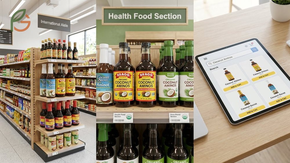 Where to buy coconut aminos at major grocery stores and online retailers with prices ranging from 4 to 8 dollars per bottle.