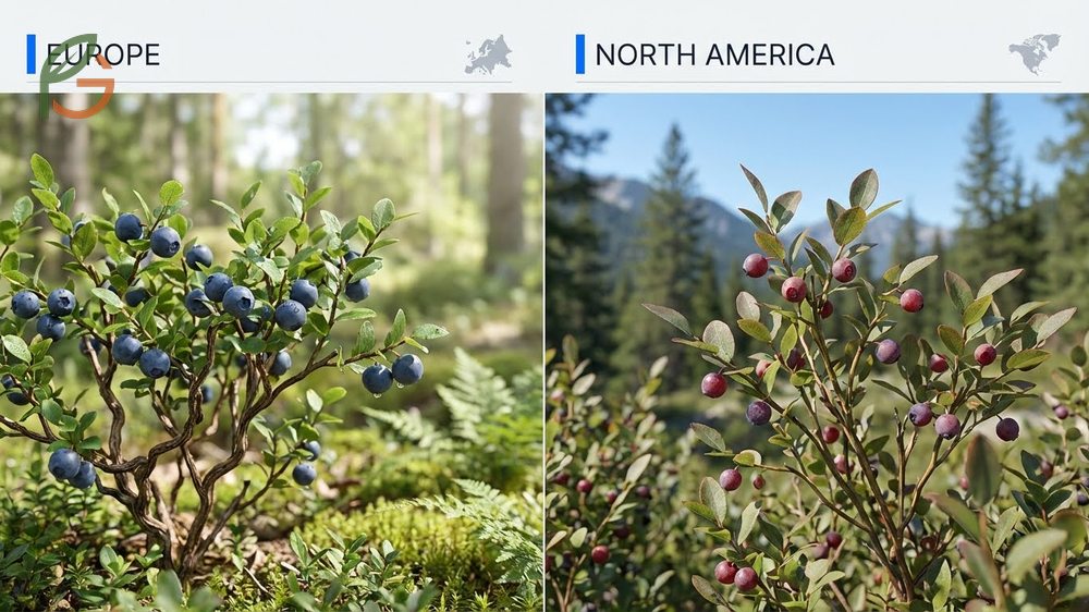 Wild berry identification relies on geographic location and stem angularity to distinguish lookalikes.