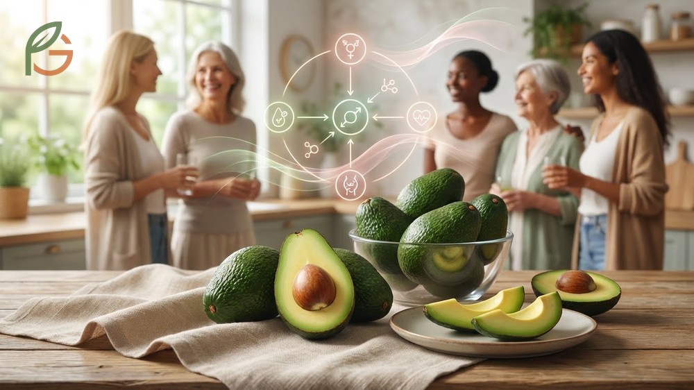 Avocado benefits for females hormones supported by monounsaturated fats acting as building blocks for estrogen.