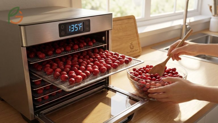 How to dehydrate cranberries at home guide using fresh berries and proper temperature control for shelf stable snacks.