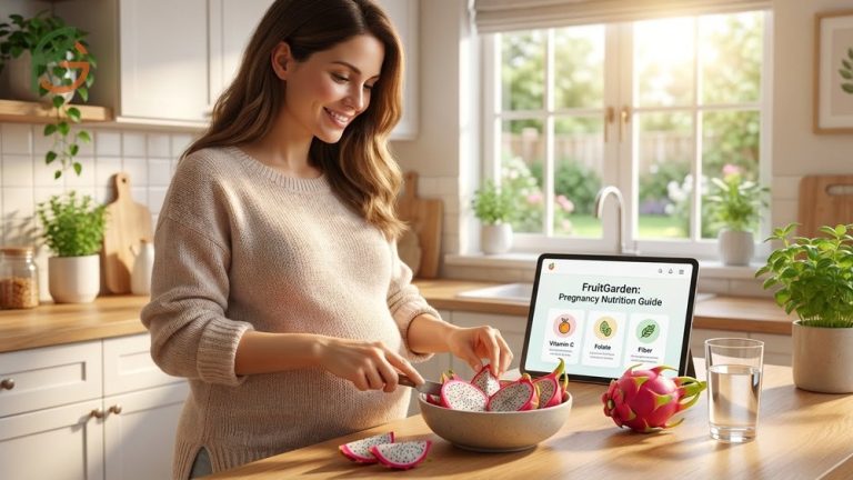 Dragon fruit and pregnancy safety guide highlighting essential nutrients like vitamin C and folate for maternal health.
