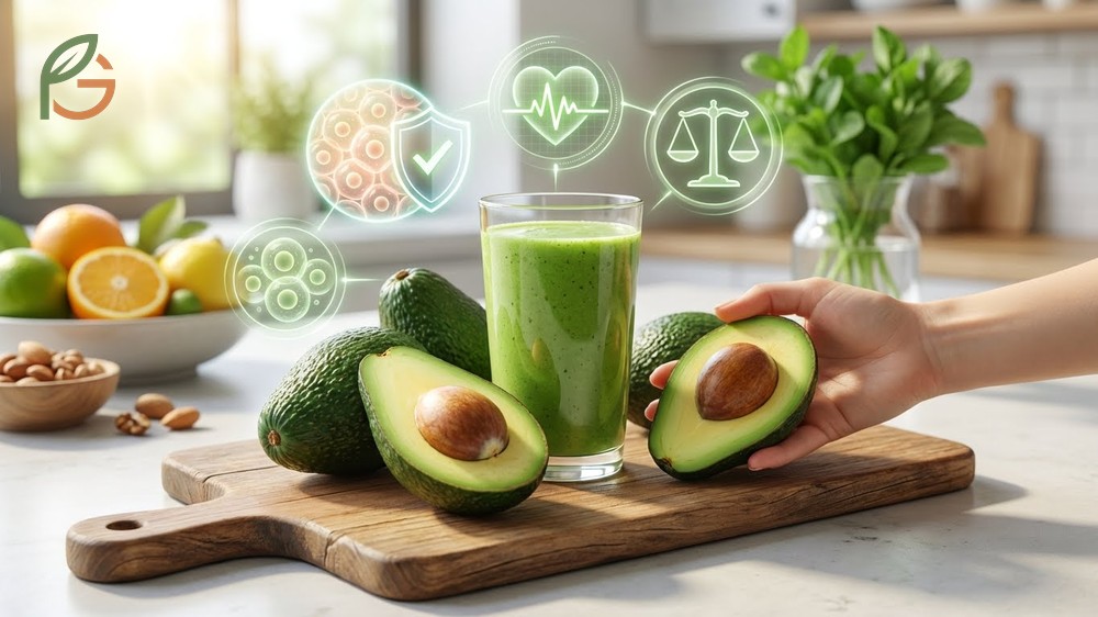 Avocado benefits for women skin health showing increased firmness from daily consumption over an 8 week period.