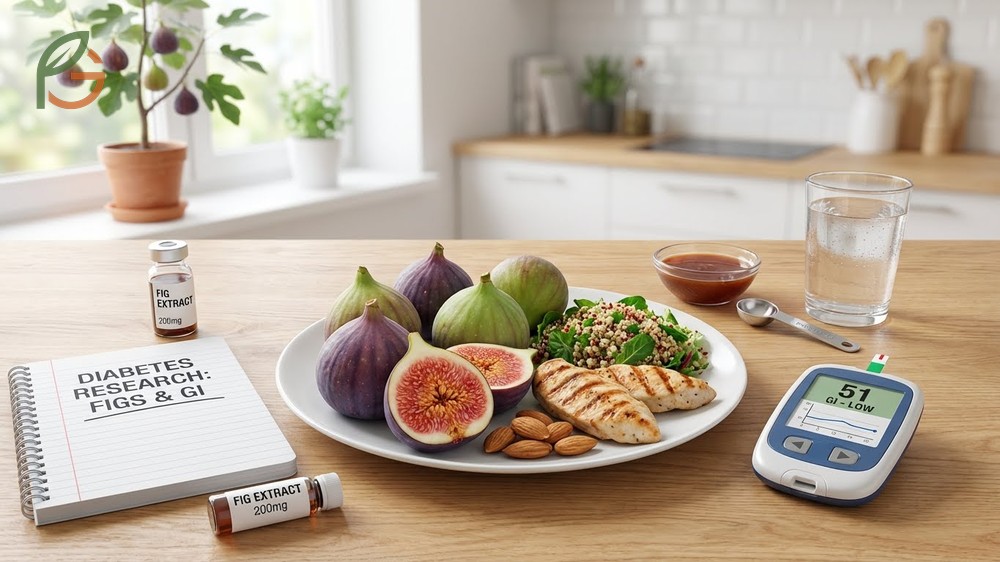 Figs and diabetes management using low glycemic index fresh figs paired with protein sources.